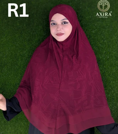 A Hijab, color merun
